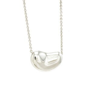TIFFANY Co Elsa Peretti Bean Pendant Necklace Sterling Silver